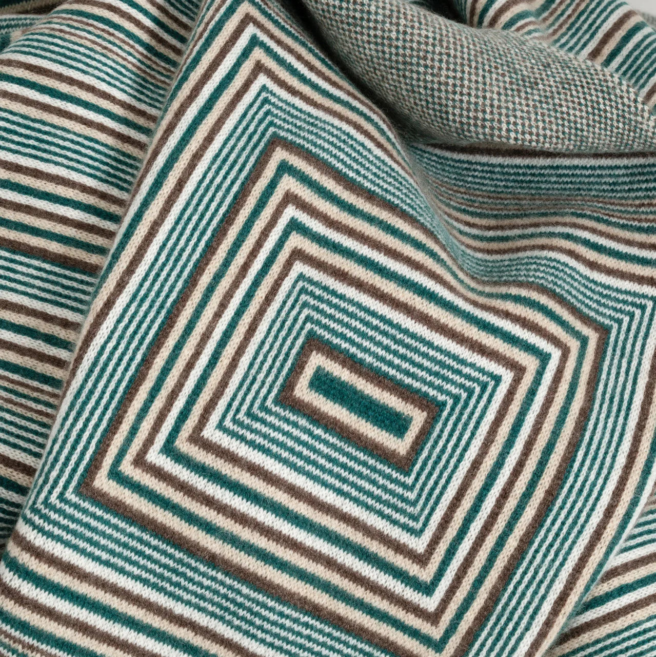 Concentric Yak Knit Throw