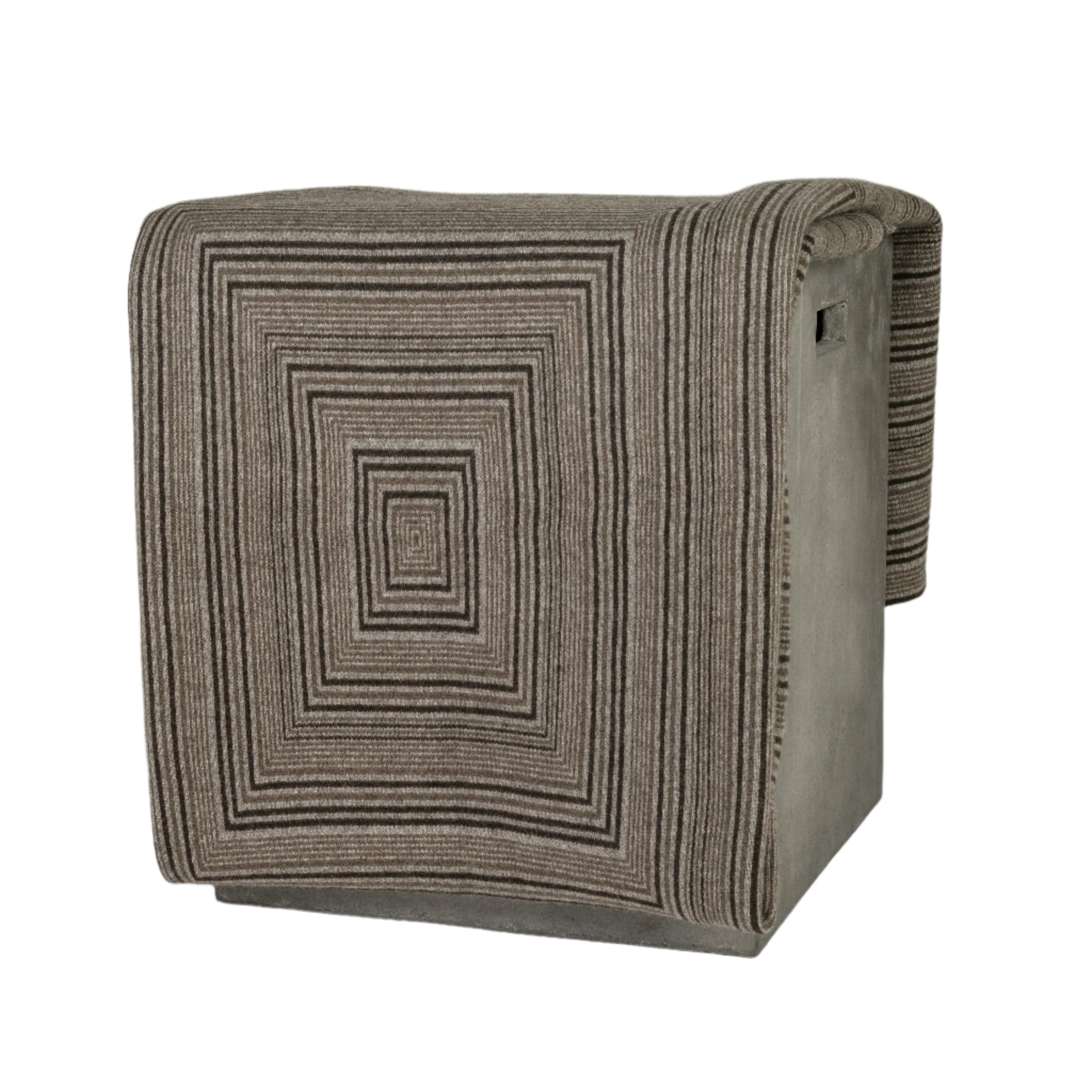 Concentric Yak Knit Throw