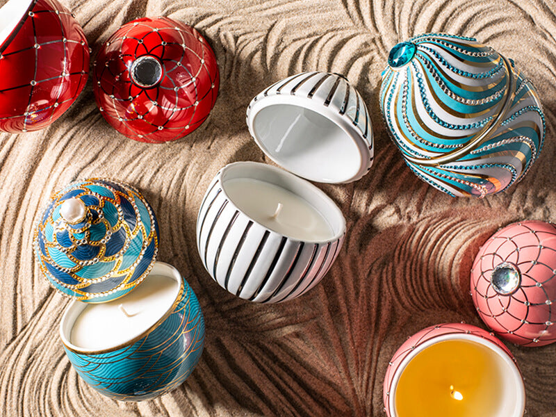 Handcrafted & Jeweled Candle Vessels