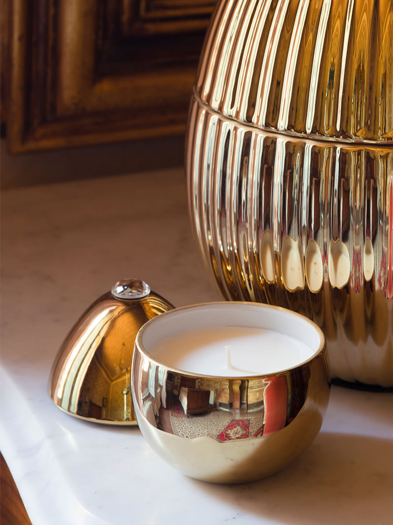 Handcrafted & Jeweled Candle Vessels